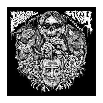 Zahraniční hudba LP Dismalfucker: Dismalfucker / High LTD | CLR 2018 Split Album Green Black Marbled Vinyl Limited Edition