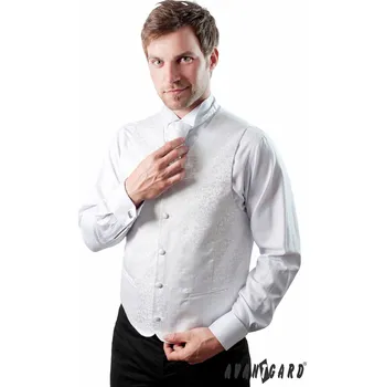 Pánská vesta AVANTGART Svatební pánská vesta bílá Barva: Bílá, Velikost: 44, Materiál: 100% Polyester