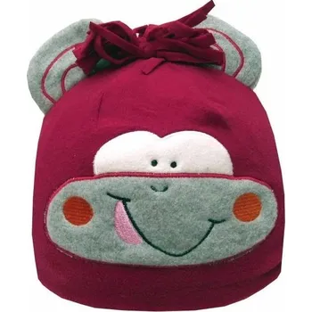 Čepice Dětská zimní čepice opička červená