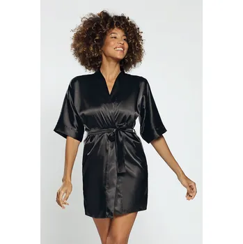Dámské noční prádlo Dámský župan 90 - DKAREN černá 2XL