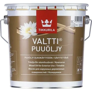 barva a nátěr na dřevo Tikkurila VALTTI WOOD OIL/PUUÖLJY 2,7 L