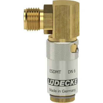 ESDMT 1415 AL-90 (rychlospojka ESDMT M14x1.5 vnější 90°, DN6, zámek, mosaz)