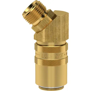 Příslušenství pro vzduchotechniku ESH 38 A-45AB (rychlospojka ESH G3/8" vnější 45st ventil, DN9, mosaz)