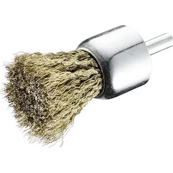 CMN-KARNASCH Štětcový kartáč kadeřavý P10 mosaz 15 mm Průměr (mm): 15, Šířka (mm): 10, Typ upínání: 6 x 20