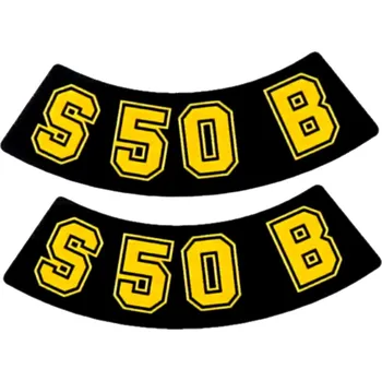 OEM Standard Samolepka S50 B černo-žlutá, 2 kusy, Simson S50 41971