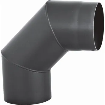 Kouřovod Karl - Koleno 90° pevné, průměr 130 mm Šedá