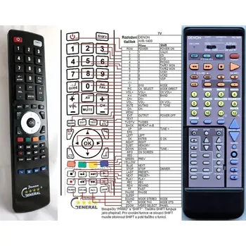 Dálkový ovladač DENON RC-820 - dálkový ovladač - náhrada