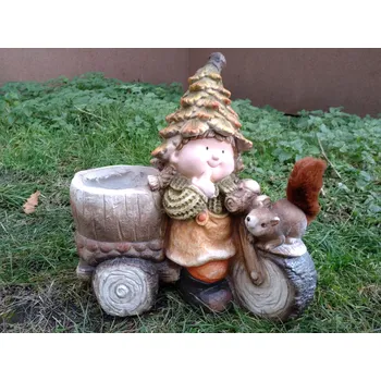 Zahradní dekorace Prodex Import Holka s vozíkem