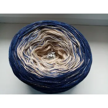 Příze Saskie 3-nitka 1000m s lurexem (Duhové klubko s lurexem Saskie)