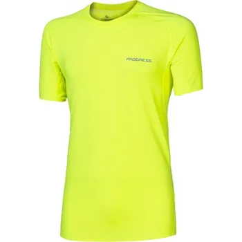 cyklistický dres Triko krátké pánské Progress RAPTOR neon žlutá L
