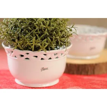 Váza Paramit KRAJKA Miska 18 cm bílá