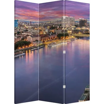 Paraván LuxusniObrazy.cz Paraván - Noční město Bratislavy s řekou
