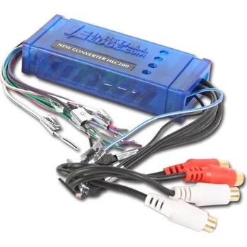 Měnič napětí Install Edge HLC200 Vysokoúrovňový měnič signálu NF na 4 RCA ( Vysokoúrovňový měnič s regulací výstupu, pro autorádia bez RCA Cinch výstupů, pro použití 4-kanálového zesilovače )