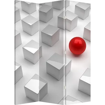 Paraván LuxusniObrazy.cz Paraván - Abstrakce - krychle s koulí