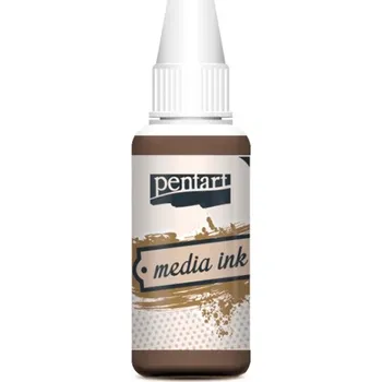 Pentart Media Ink alkoholový inkoust 20 ml, hnědý