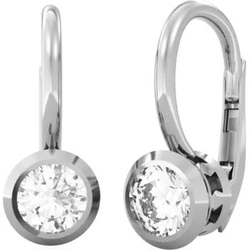 Náušnice Couple, Elegantní náušnice Anisha, bílé zlato se zirkonem, 585-66-3-0663.1B00.0.00.001.08