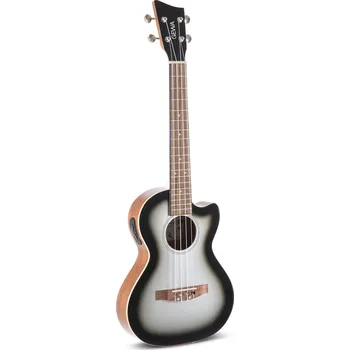 Ukulele GEWA Tenor E-akustické Ukulele Manoa Roadie R-TE-CE-SILVERE-A Tenor Silver Shadow 19907