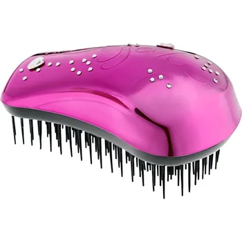 Rozčesávací kartáč na vlasy Dessata Original Maxi Swarovski Fuchsia Heart - fuchsiový (31135) + dárek zdarma