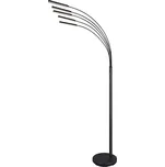 Trio R41031532 LED stojací svítidlo Reed 5x3,5W | 1750lm | 3000K | IP20 - vypínač na těle, paměťová funkce, 3 fázové stmívání, černá + Sada inteligentní žárovky E14 s dálkovým ovladačem - RGB, WiZ