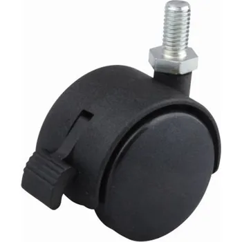 Pojezdové kolečko Strong Kolečko 40 mm otočné s brzdou a čepem M8 x 15 černé