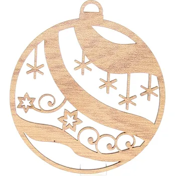 Vánoční dekorace Naše galanterie Dekorace dub hvězdičky 8cm