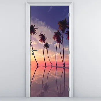 Fototapeta LuxusniObrazy.cz Fototapeta na dveře - Palmy tyčící se nad hladinu