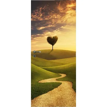 Fototapeta LuxusniObrazy.cz Fototapeta na dveře - cestička mezi loukami