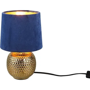 Lampička Trio R50821012 stolní svítidlo Sophia 1x40W | E14 | IP20 - kabelový spínač, zlatá s modrou + K nákupu nad 3000 Kč dárek zdarma