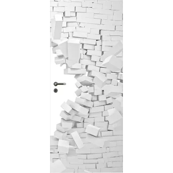 Fototapeta LuxusniObrazy.cz Fototapeta na dveře - Stěna z cihel