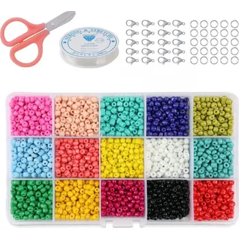 Dětské navlékací korálky Kraftika sada pro korálkování 3500 ks