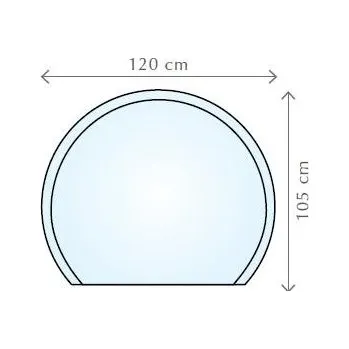 Fireglass 120x105 cm - sklo pod kamna nebo krb 000-497