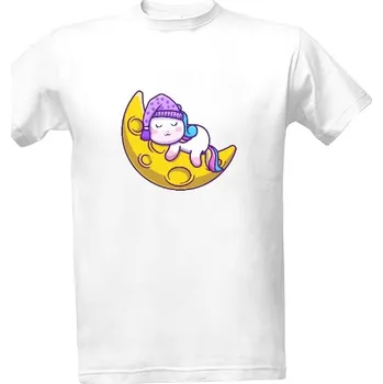 Tričko s potiskem Jednorožec měsíc 2 pánské