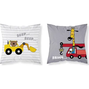 Povlak na dekorativní polštářek Detexpol Povlak na polštářek Stavba Bavlna, 40/40 cm