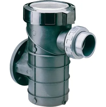 Bazénová filtrace Zachycovač hrubých nečistot PP 8 li, vstup: šroubení D 90, výstup: příruba D 110