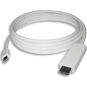 Video kabel PremiumCord mini DisplayPort 1.2 na HDMI 2.0 kabel pro rozlišení 4Kx2K@60Hz, 1m
