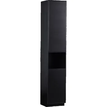 Šatní skříň WOOOD Černá borovicová úzká skříň Frederica 210 x 40 cm