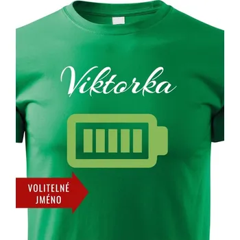 Chlapecké tričko Dětské tričko - Plná baterie, Barva Zelená, Velikost 146 cm/10 roků, Canvas Dětské tričko Bezvatriko.cz 0224