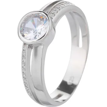 Prsten Bealio BEALIO Stříbrný prsten SOLITÉR bílý Velikost prstenu: 58 03-07723-0907