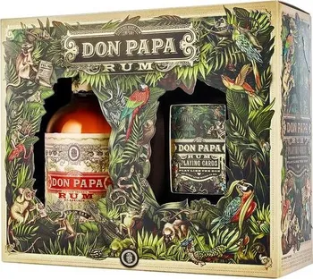 Rum Don Papa Rum v dárkové krabičce s hracími kartami 40 % 0,7 l