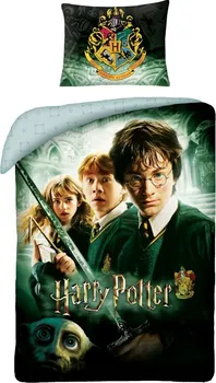 Ložní povlečení Halantex Harry Potter 140 x 200, 70 x 90 cm zipový uzávěr