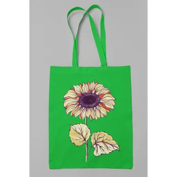 Bavlněná taška Slunečnice Barva: Zelené jablko