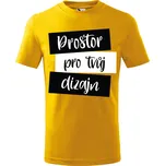 Dětské tričko s vlastním potiskem (krátký rukáv) Barva: Žlutá, Velikost: 158