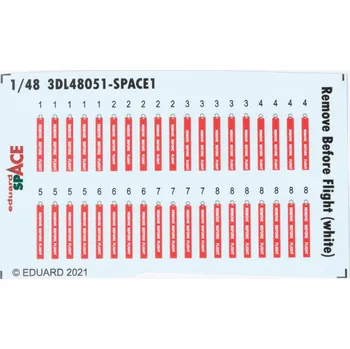 Plastikový model Eduard 1/48 Remove Before Flight (white) SPACE