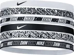 NIKE Printed Headbands 6pack černá/bílá