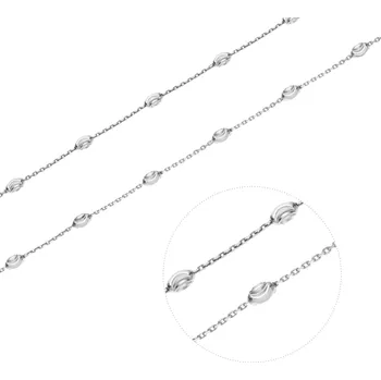 Řetízek Bealio BEALIO Stříbrný náhrdelník OVÁLKY MĚSÍČNÍ brus Délka řetízku: 42 cm 03-10928-0411