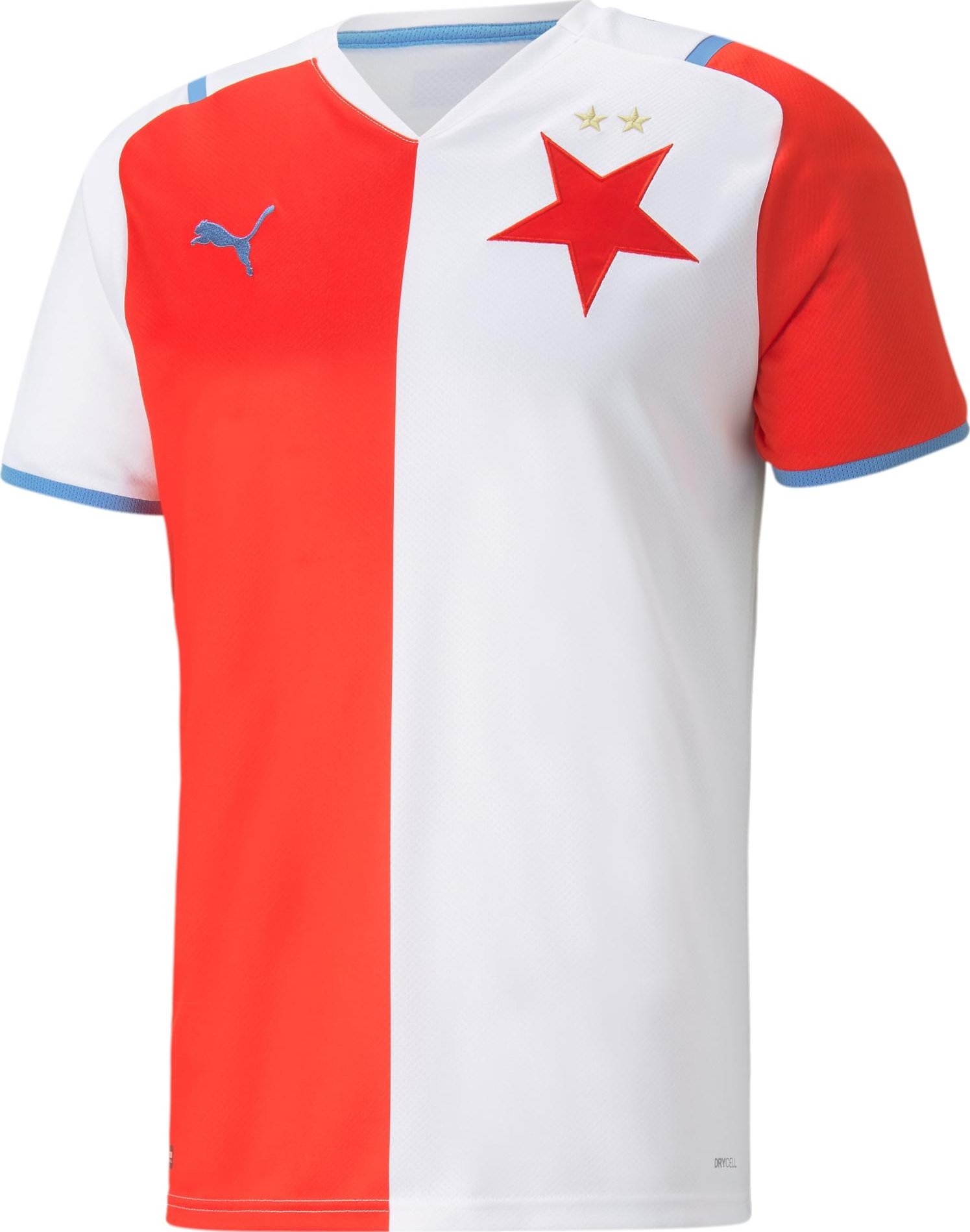 Puma Camisola SK Slavia Praga Primeiro Equipamento Replica 22/23 White-Red  S - 765791-01-S