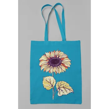 Bavlněná taška Slunečnice Barva: Tyrkysová