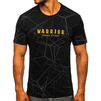 Černé pánské tričko s potiskem Bolf SS10935 - XL