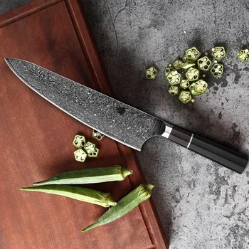 Kuchyňský nůž Swityf - kuchyňské nože Damaškový kuchařský nůž 24 cm DCK-EK9