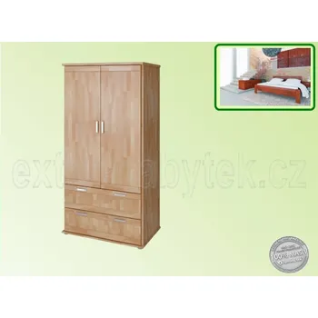 Šatní skříň Skříň Alfa 2D - Grand BUK Provedení skříně: Policová, Moření: Třešeň